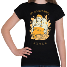 PRINTFASHION My Beach Body Style - Női póló - Fekete női póló