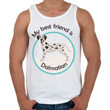 PRINTFASHION My best friend - Dalmatian - Férfi atléta - Fehér atléta, trikó