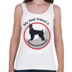 PRINTFASHION My best friend - Riesenschnauzer - Női atléta - Fehér