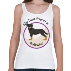 PRINTFASHION My best friend - Rottwiler - Női atléta - Fehér