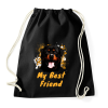 PRINTFASHION my best friend thish a rottweiller - Sportzsák, Tornazsák - Fekete