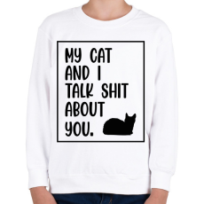 PRINTFASHION My cat and I - black - Gyerek pulóver - Fehér