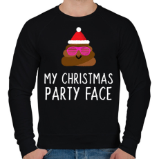 PRINTFASHION MY CHRISTMAS PARTY FACE - Férfi pulóver - Fekete