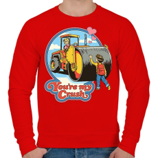 PRINTFASHION My crush - Férfi pulóver - Piros