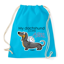 PRINTFASHION "My dachshund is a little ANGEL"  - Sportzsák, Tornazsák - Surf blue kézitáska és bőrönd