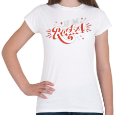 PRINTFASHION My dad rocks - Női póló - Fehér női póló