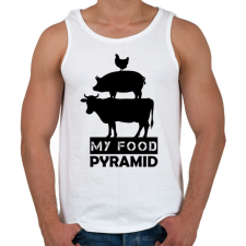 PRINTFASHION My food pyramid - Férfi atléta - Fehér atléta, trikó