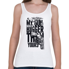PRINTFASHION My Gun is BIGGER than yours - Női atléta - Fehér