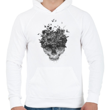 PRINTFASHION My head is a jungle - Férfi kapucnis pulóver - Fehér férfi pulóver, kardigán