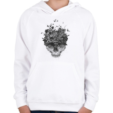 PRINTFASHION My head is a jungle - Gyerek kapucnis pulóver - Fehér