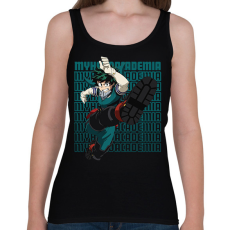 PRINTFASHION My Hero Academia Izuku Midoriya - Női atléta - Fekete