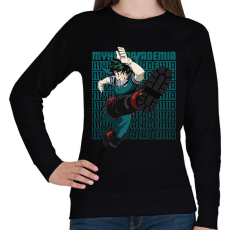 PRINTFASHION My Hero Academia Izuku Midoriya - Női pulóver - Fekete