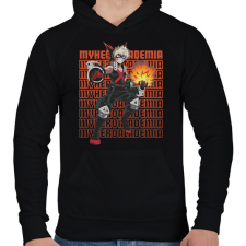 PRINTFASHION My Hero Academia Katsuki Bakugo - Férfi kapucnis pulóver - Fekete férfi pulóver, kardigán
