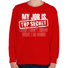 PRINTFASHION My job. - Gyerek pulóver - Piros