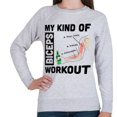 PRINTFASHION My Kind Of BICEPS Workout /g/ - Női pulóver - Sport szürke