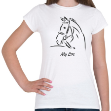 PRINTFASHION My life - Lovas minta2 - Női póló - Fehér női póló