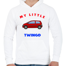 PRINTFASHION MY LITTLE TWINGO - Férfi kapucnis pulóver - Fehér