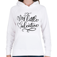 PRINTFASHION My Little Valentine - Női kapucnis pulóver - Fehér női pulóver, kardigán