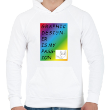 PRINTFASHION My passion - Férfi kapucnis pulóver - Fehér férfi pulóver, kardigán