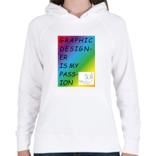 PRINTFASHION My passion - Női kapucnis pulóver - Fehér női pulóver, kardigán