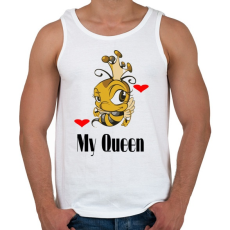 PRINTFASHION my queen - Férfi atléta - Fehér