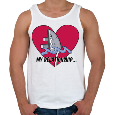 PRINTFASHION My relationship - Férfi atléta - Fehér