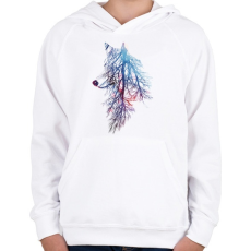 PRINTFASHION My roots - Gyerek kapucnis pulóver - Fehér