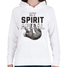 PRINTFASHION My spirit animal - Női kapucnis pulóver - Fehér női pulóver, kardigán