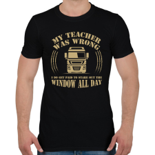 PRINTFASHION My teacher was wrong - Férfi póló - Fekete férfi póló