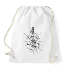 PRINTFASHION My world is six strings - Sportzsák, Tornazsák - Fehér tornazsák