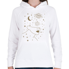 PRINTFASHION Mystic girl 2  - Női kapucnis pulóver - Fehér