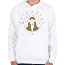 PRINTFASHION Mystic Girl - Gyerek kapucnis pulóver - Fehér gyerek pulóver, kardigán