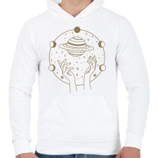 PRINTFASHION Mystic space 3 - Férfi kapucnis pulóver - Fehér női pulóver, kardigán