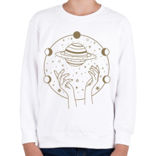 PRINTFASHION Mystic space 3 - Gyerek pulóver - Fehér gyerek pulóver, kardigán