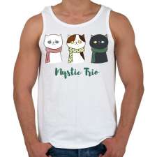 PRINTFASHION Mystic Trio - Férfi atléta - Fehér atléta, trikó