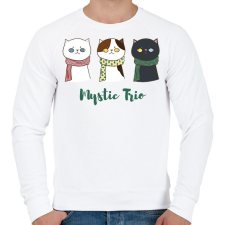 PRINTFASHION Mystic Trio - Férfi pulóver - Fehér férfi pulóver, kardigán
