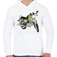 PRINTFASHION Mz - Férfi kapucnis pulóver - Fehér férfi pulóver, kardigán
