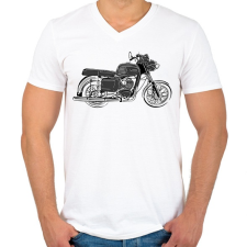 PRINTFASHION mz ts 125 - Férfi V-nyakú póló - Fehér férfi póló