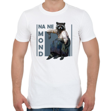 PRINTFASHION Na ne mond - Mosómedve - Férfi póló - Fehér férfi póló