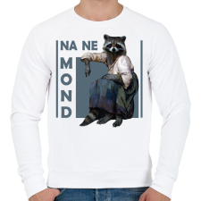 PRINTFASHION Na ne mond - Mosómedve - Férfi pulóver - Fehér férfi pulóver, kardigán