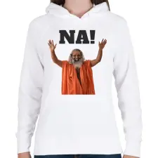 PRINTFASHION Na - Női kapucnis pulóver - Fehér női pulóver, kardigán