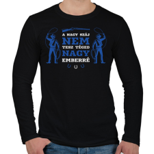 PRINTFASHION Nagy ember - Cowboy - Férfi hosszú ujjú póló - Fekete férfi póló