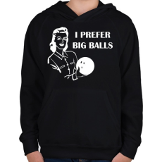 PRINTFASHION Nagy golyók - Gyerek kapucnis pulóver - Fekete