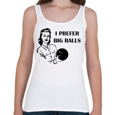 PRINTFASHION Nagy golyók - Női atléta - Fehér női trikó