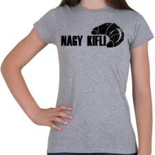 PRINTFASHION Nagy Kifli - páros minta - Női póló - Sport szürke női póló