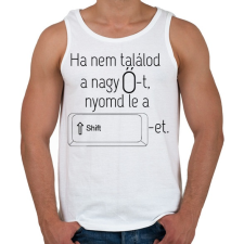 PRINTFASHION Nagy Ő - Férfi atléta - Fehér atléta, trikó