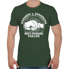 PRINTFASHION Nagyapa - Férfi póló - Katonazöld