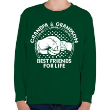 PRINTFASHION Nagyapa - Gyerek pulóver - Sötétzöld gyerek pulóver, kardigán
