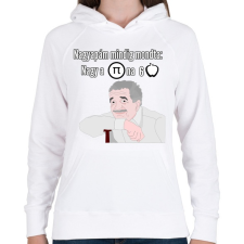 PRINTFASHION Nagyapám mindig mondta - Női kapucnis pulóver - Fehér női pulóver, kardigán