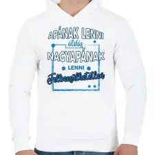 PRINTFASHION Nagyapának lenni felbecsülhetetlen - Férfi kapucnis pulóver - Fehér férfi pulóver, kardigán